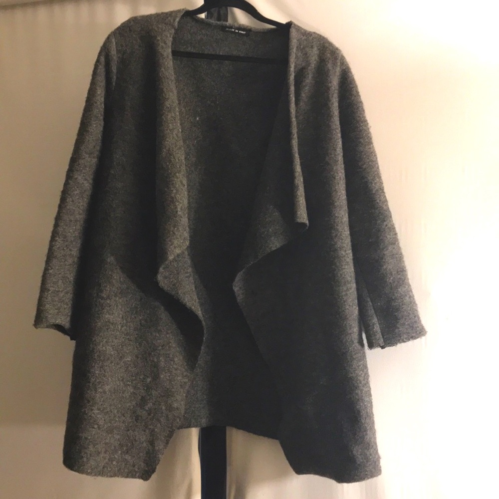 Open Sweater - Dark Gray